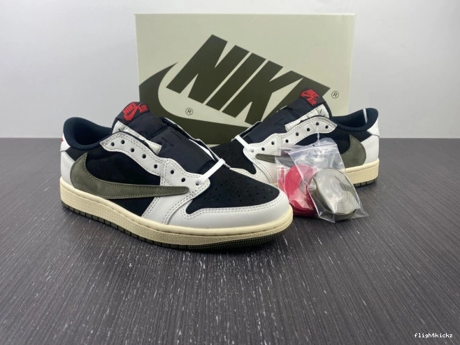Air Olive Jordan x 1 Travis OG DZ4137-106 Low WMNS Scott 0825